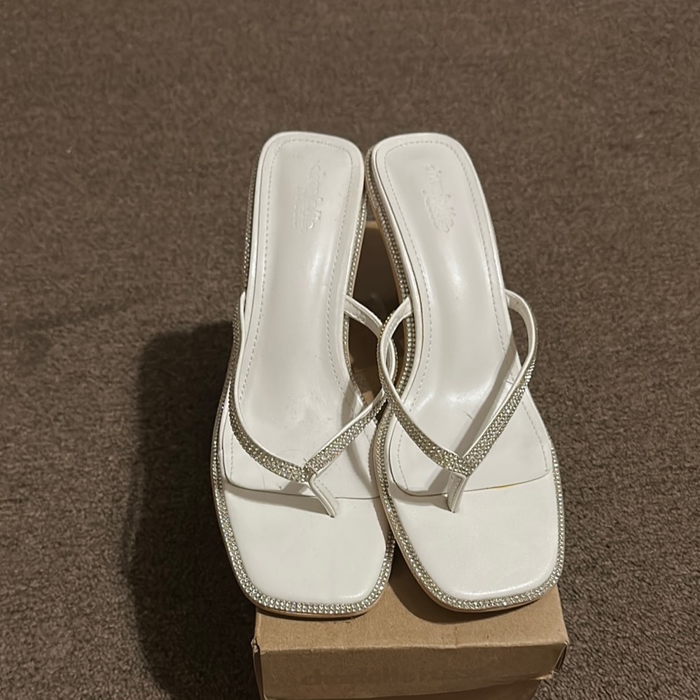 Charlotte Russe White Minimalist Sandals